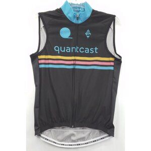 Panache Cycling Jersey Mens XL Black Sleeveless Back Pockets Mock Neck Full Zip